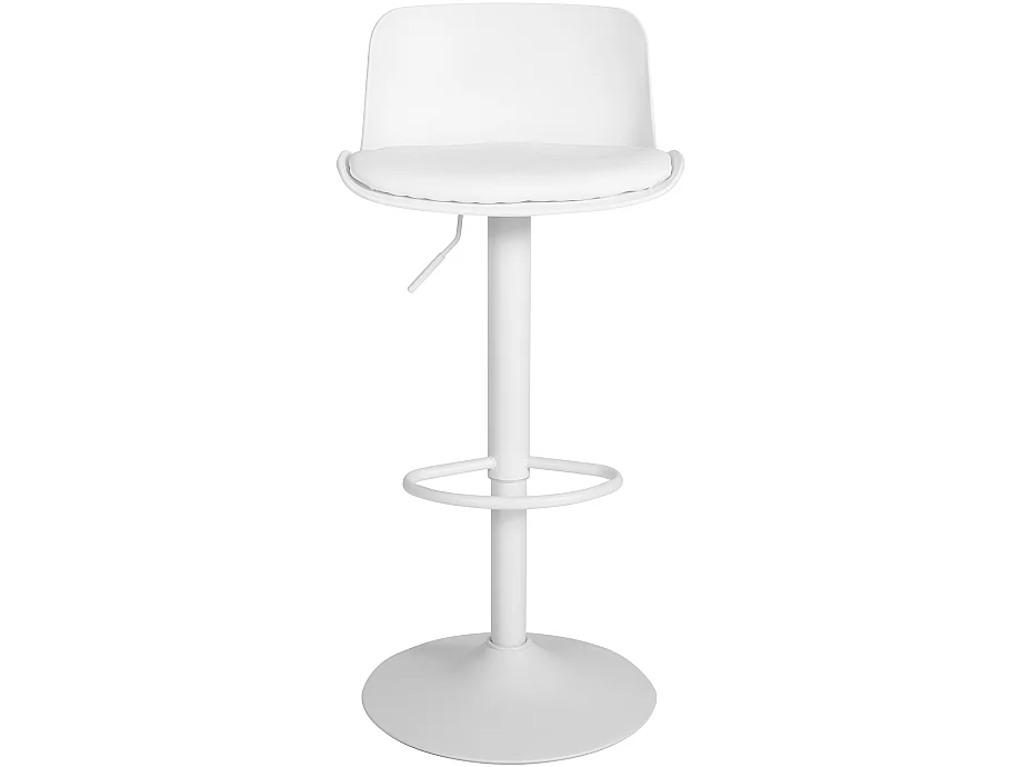 Lot de 2  Tabouret de bar - Similicuir - Blanc - Almada
