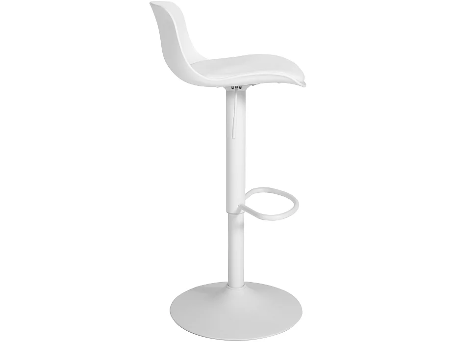 Lot de 2  Tabouret de bar - Similicuir - Blanc - Almada