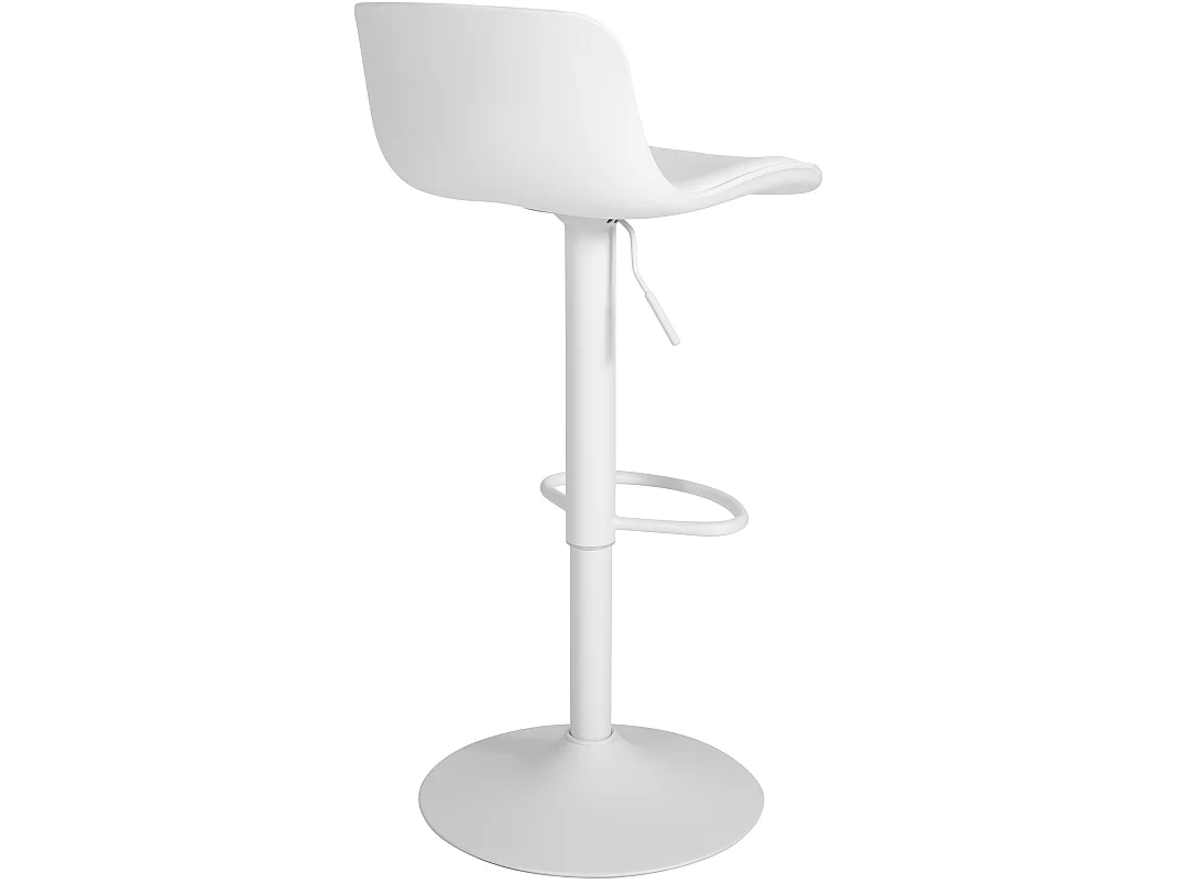 Lot de 2  Tabouret de bar - Similicuir - Blanc - Almada