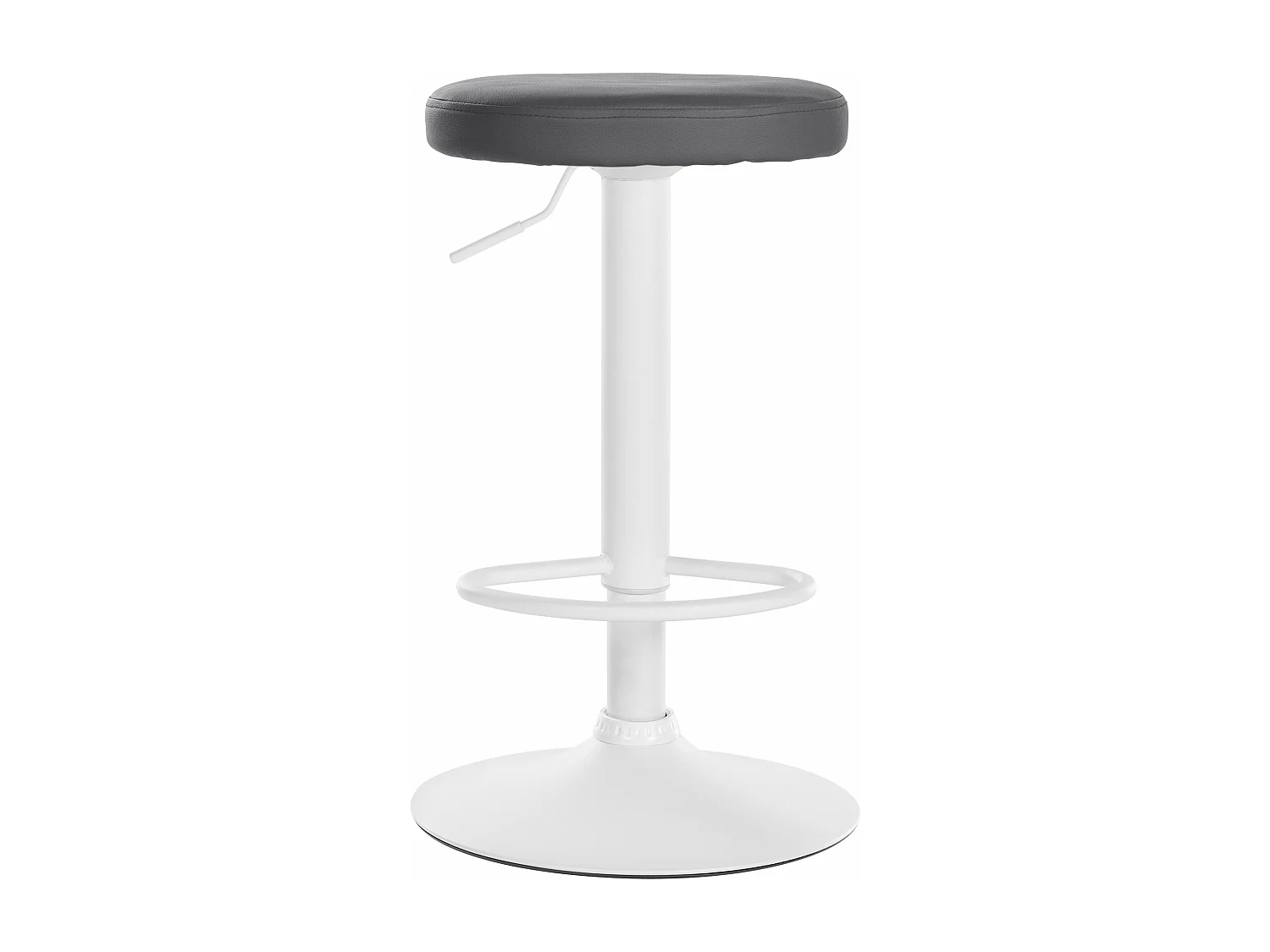 Tabouret de bar - Similicuir & Blanc - Gris - Ponte