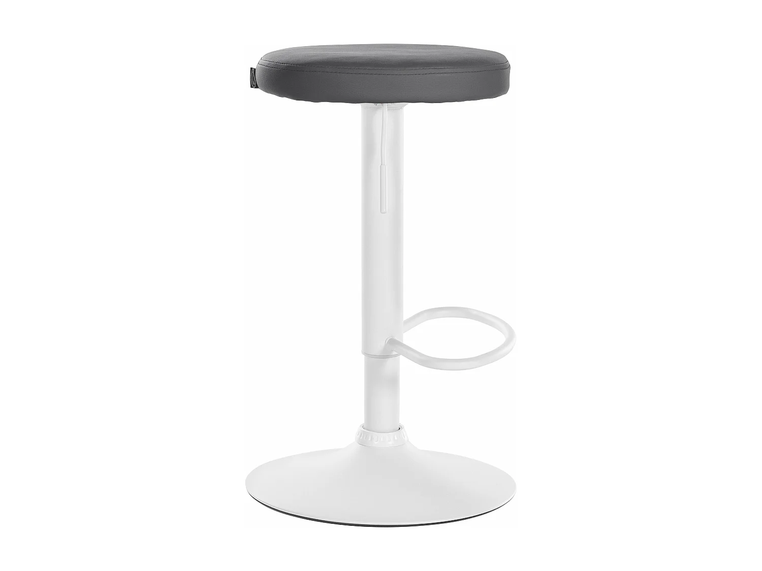 Tabouret de bar - Similicuir & Blanc - Gris - Ponte