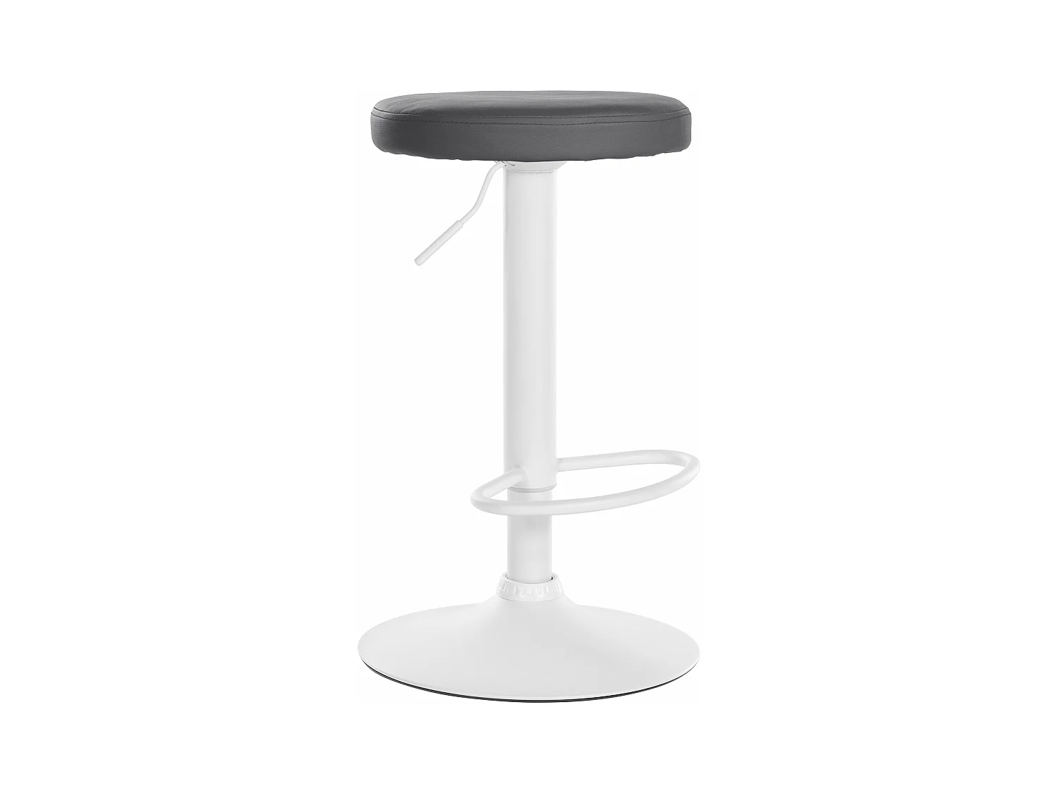 Tabouret de bar - Similicuir & Blanc - Gris - Ponte
