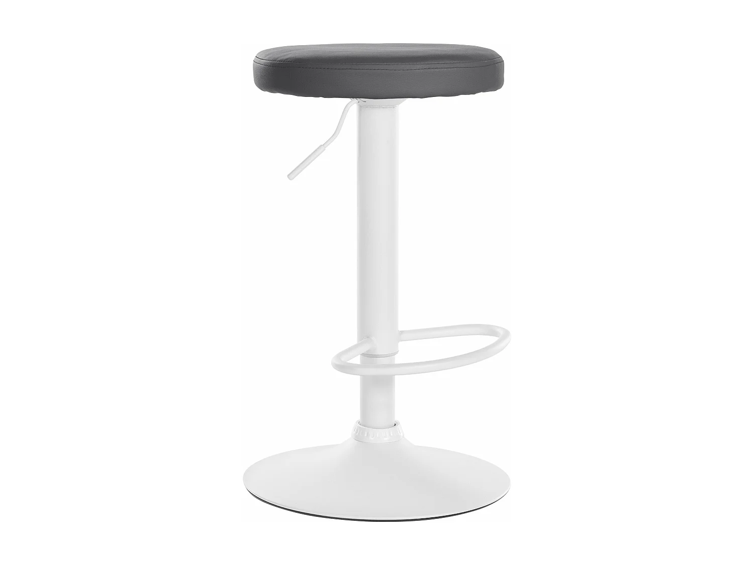 Tabouret de bar - Similicuir & Blanc - Gris - Ponte