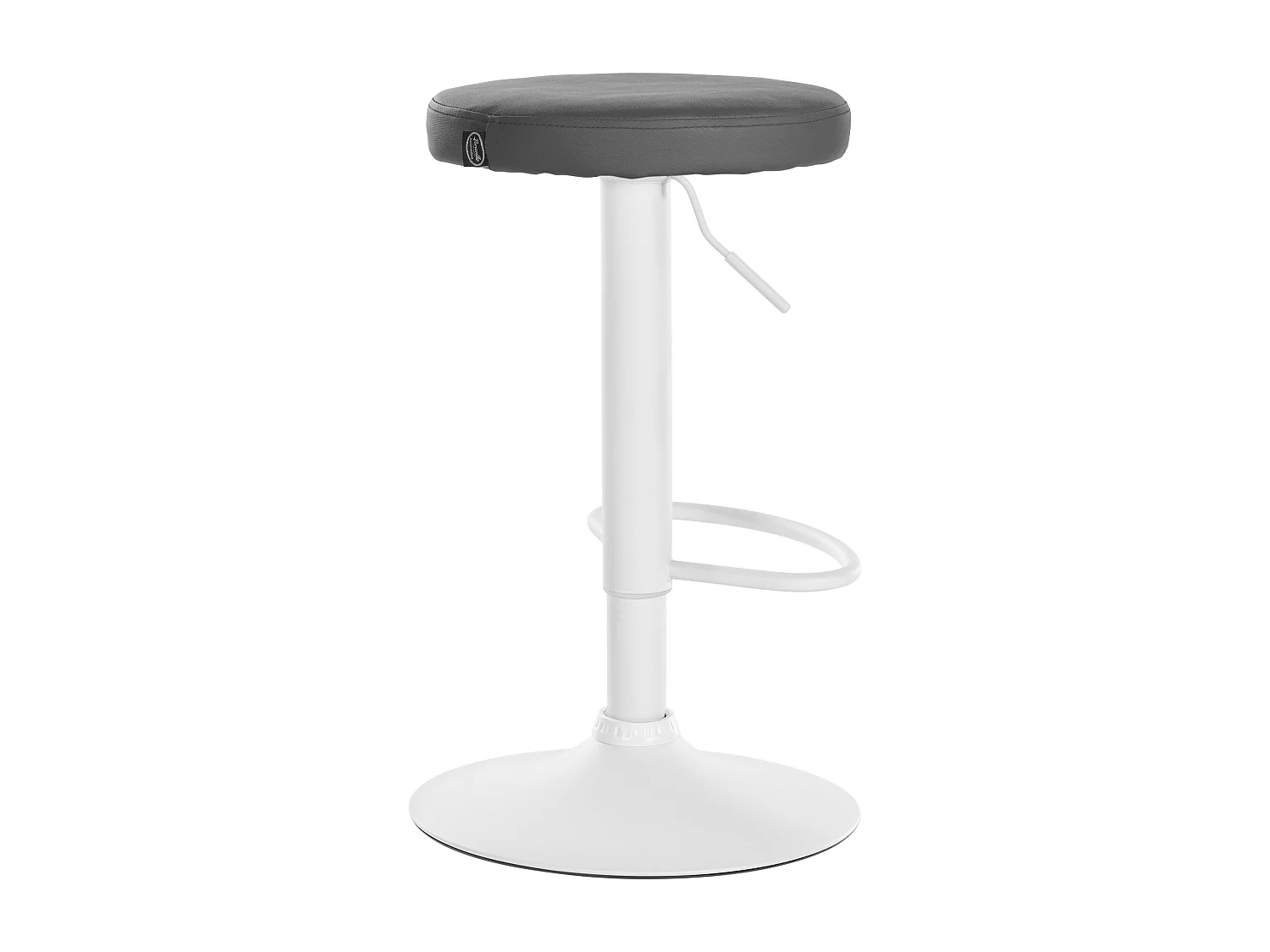 Tabouret de bar - Similicuir & Blanc - Gris - Ponte