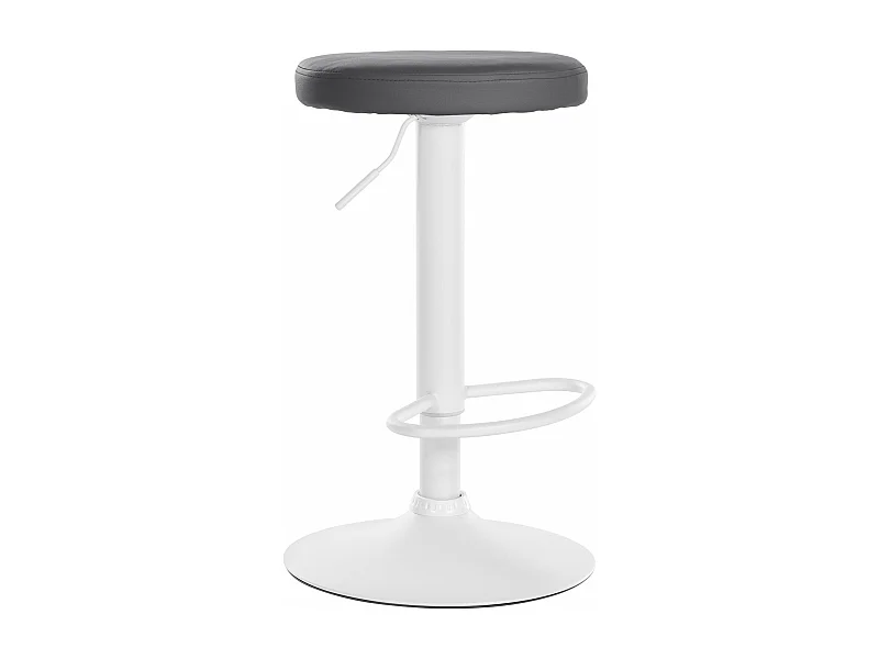 Tabouret de bar - Similicuir & Blanc - Gris - Ponte