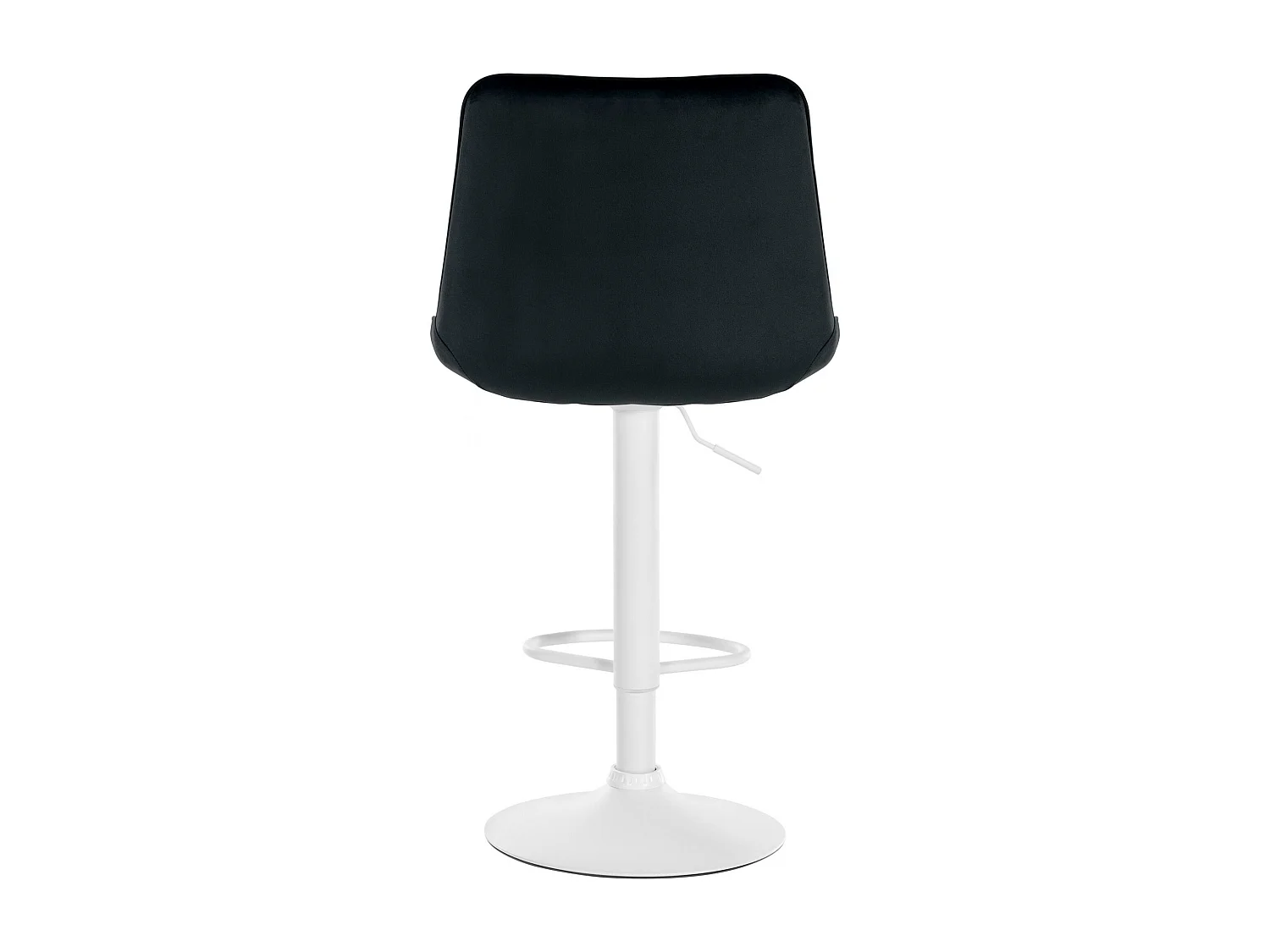 Tabouret de bar - Velours & Blanc - Noir - Toni