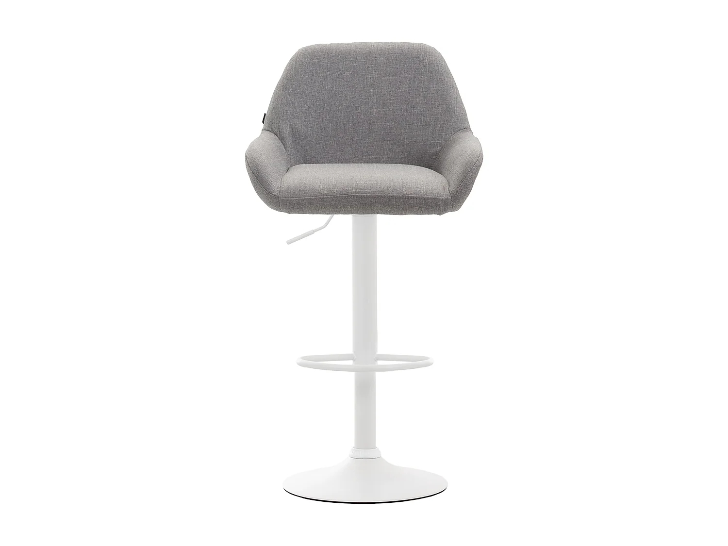 Lot de 2  Tabouret de bar - Tissu & Métal chromé - Gris - Braga