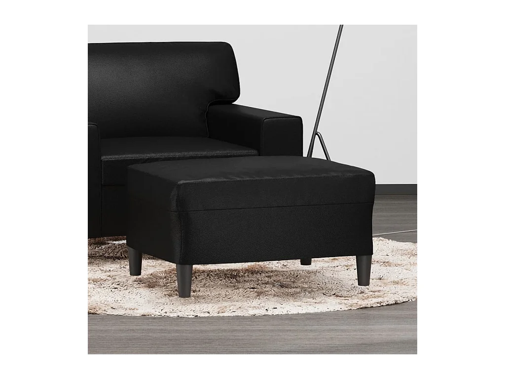 Repose-pied Noir 70x55x41 cm Similicuir