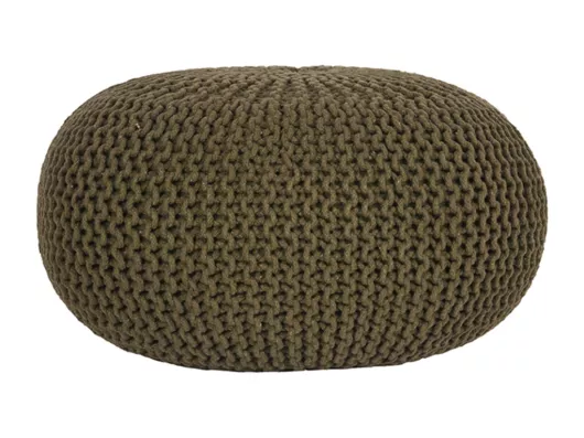 Kauf Unique LABEL51 Pouf Gestrickt Baumwolle L Armeegrün