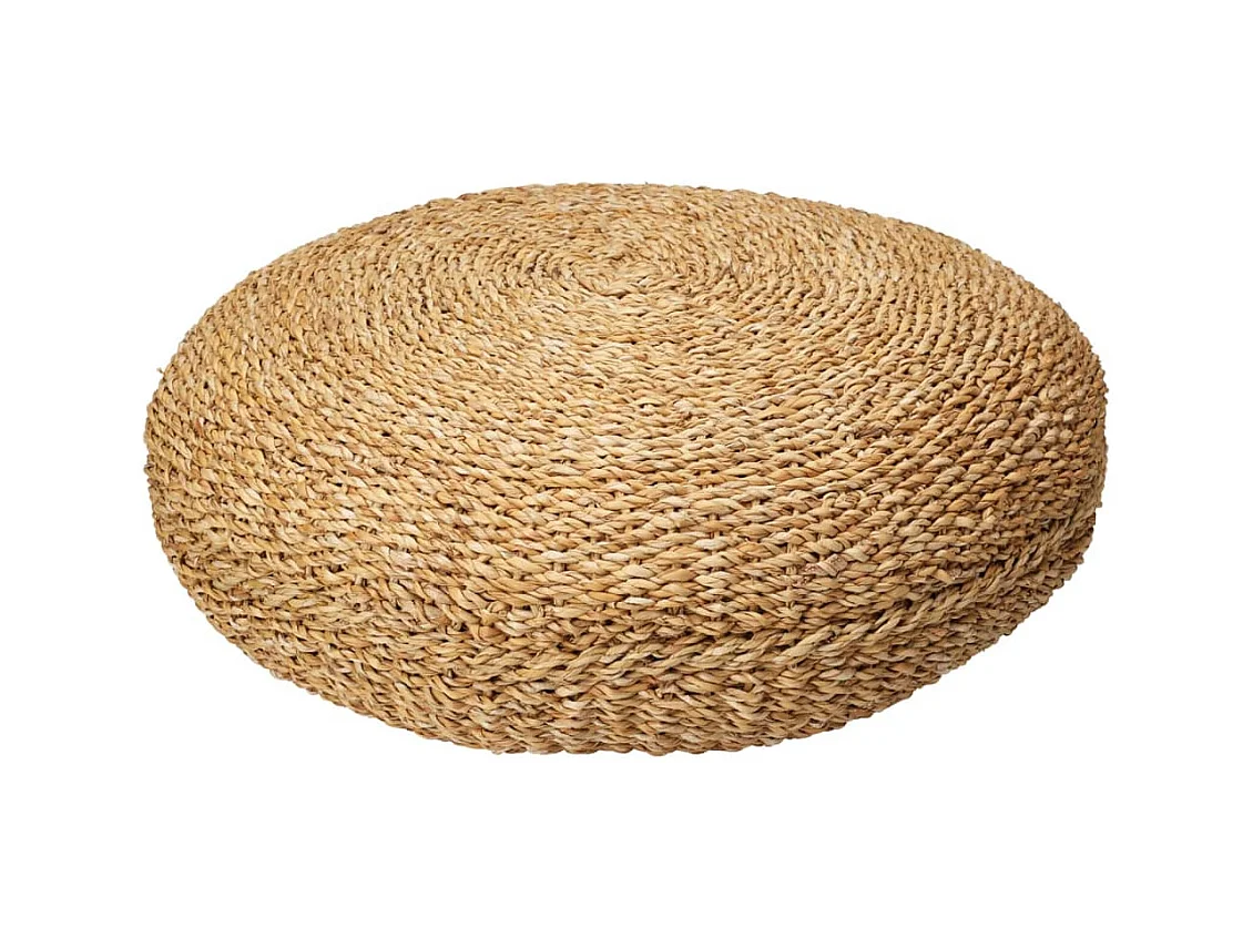 Poef rond Ø58x20 cm zeegras naturel