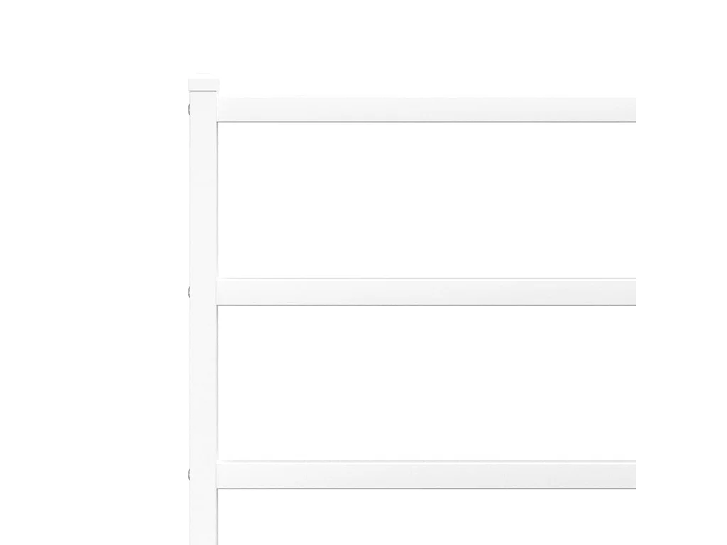 Bedframe met hoofdbord metaal wit 120x200 cm