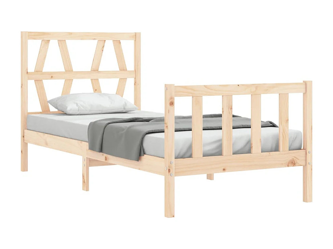 Cadre de lit sans matelas 100x200 cm bois massif de pin