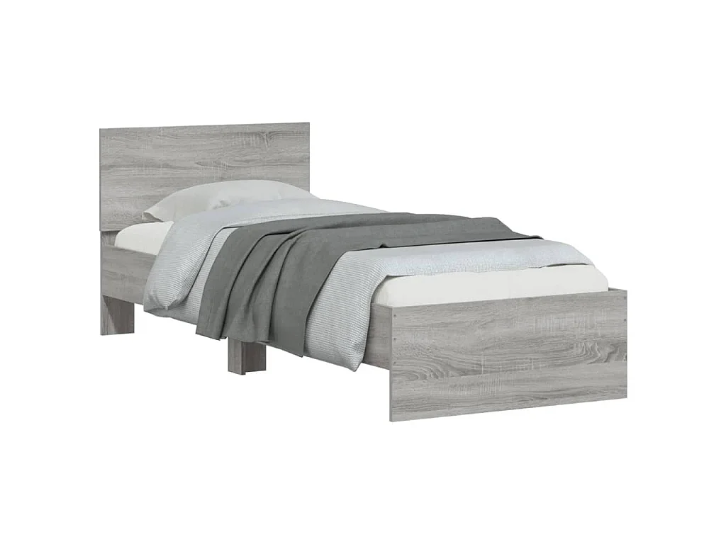 Cadre de lit sans matelas avec tête de lit 90x190 cm