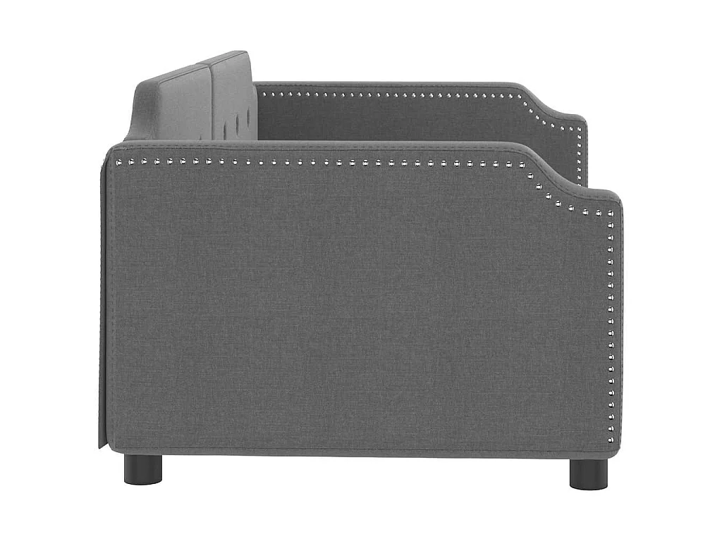 Lit de repos sans matelas gris foncé 80x200 cm tissu