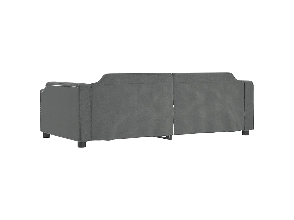 Lit de repos sans matelas gris foncé 80x200 cm tissu
