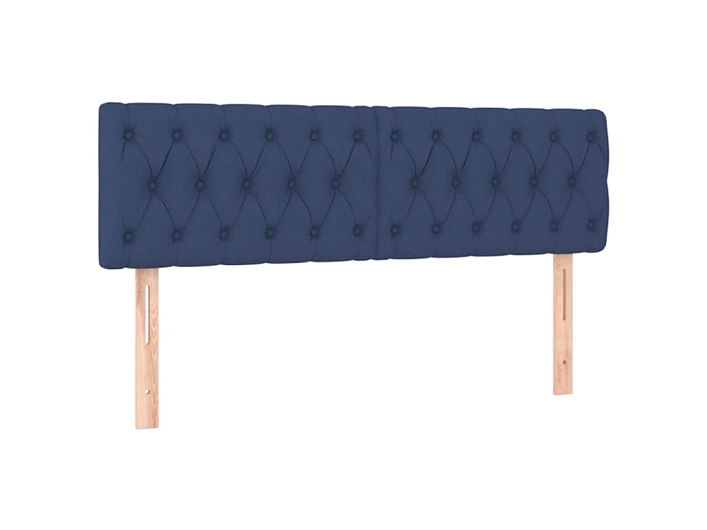 Boxspring met matras stof blauw 140x190 cm