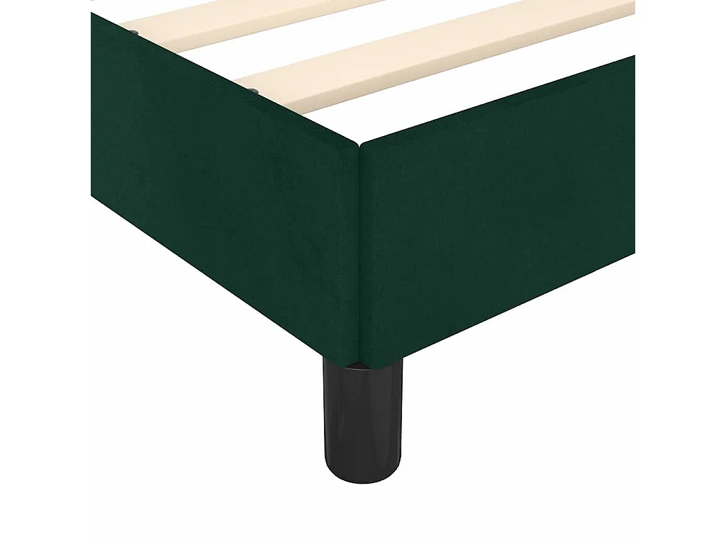 Giroletto senza Materasso Verde Scuro 140x190 cm in Velluto