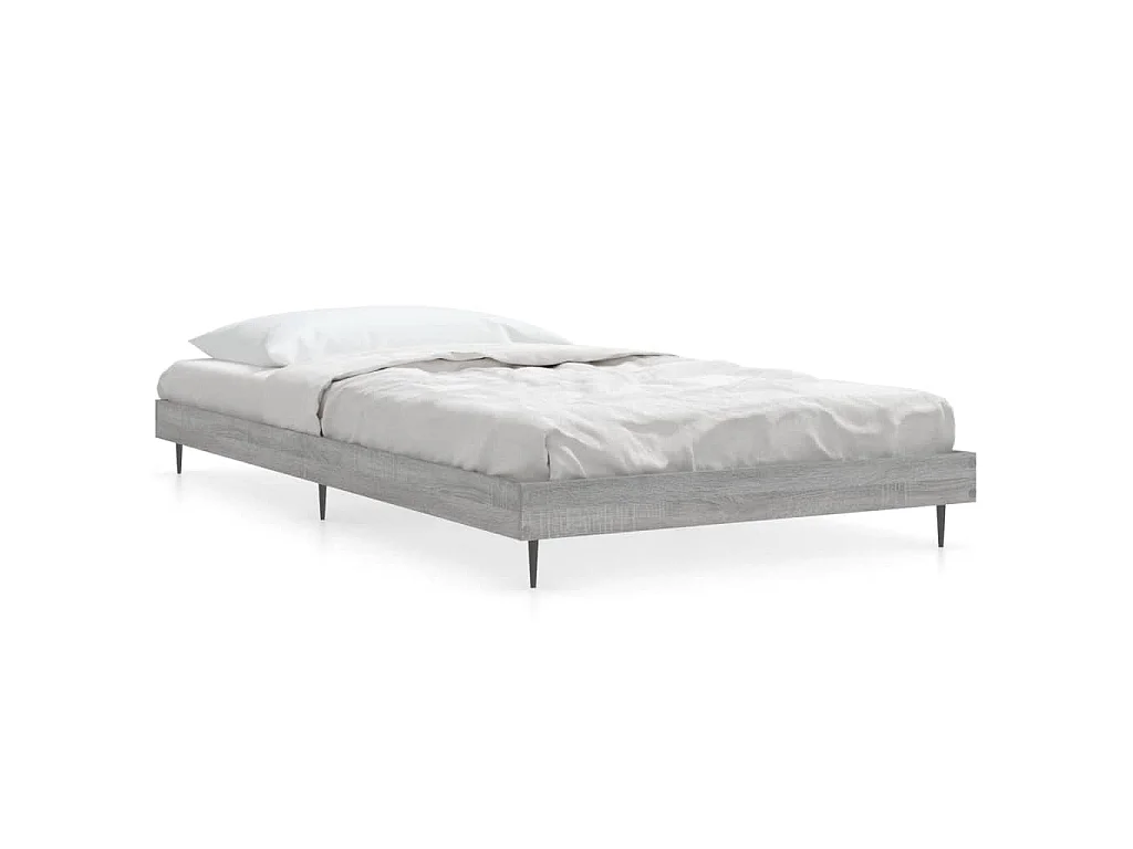 Cadre de lit sans matelas sonoma gris 90x190 cm