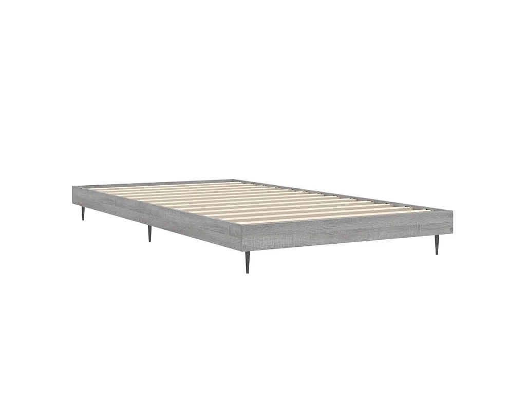 Cadre de lit sans matelas sonoma gris 90x190 cm