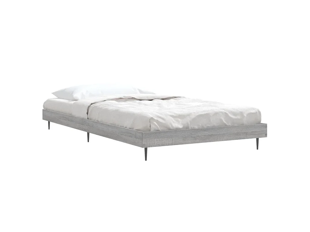 Cadre de lit sans matelas sonoma gris 90x190 cm