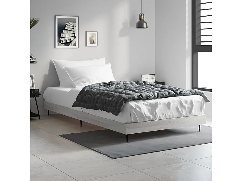 Cadre de lit sans matelas sonoma gris 90x190 cm