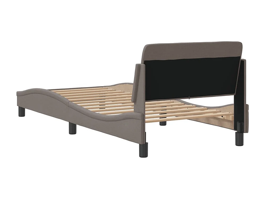 Bedframe met hoofdeinde "Dover" 80x200 cm stof taupe