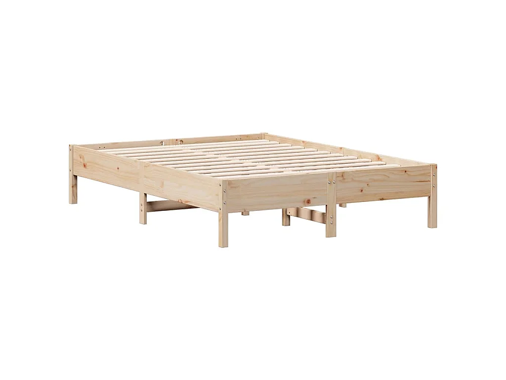 Cadre de lit sans matelas 140x190 cm bois de pin massif