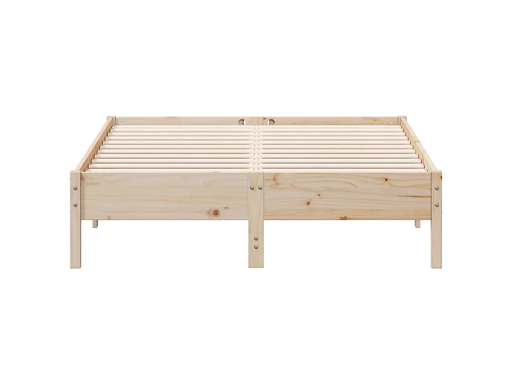 Cadre de lit sans matelas 140x190 cm bois de pin massif