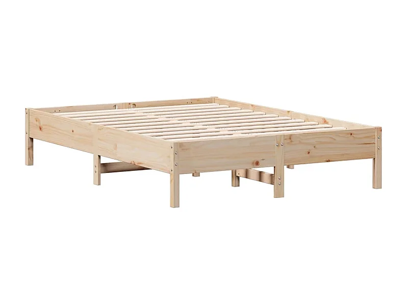 Cadre de lit sans matelas 140x190 cm bois de pin massif