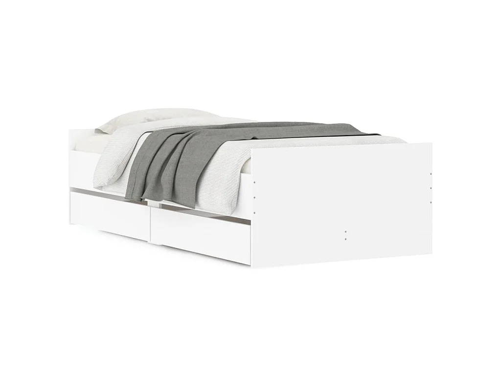 Giroletto con Cassetti Bianco 90x200 cm