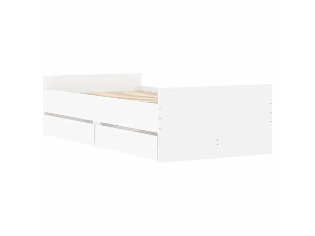 Giroletto con Cassetti Bianco 90x200 cm