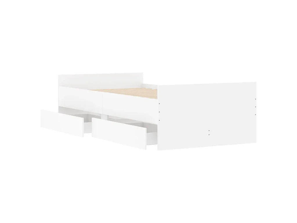 Giroletto con Cassetti Bianco 90x200 cm