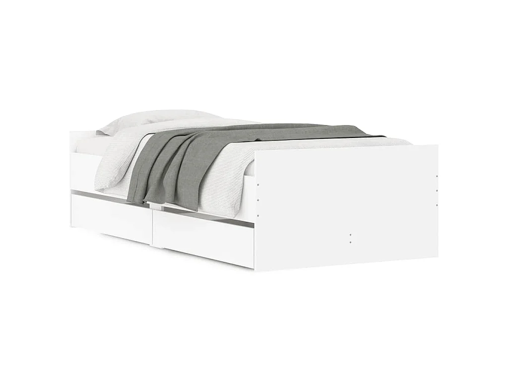Estrutura de cama com gavetas 90x200 cm branco