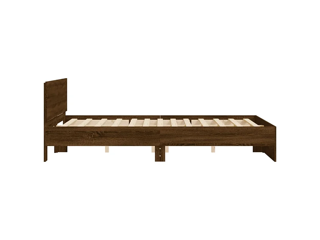 Cadre de lit sans matelas chêne marron 150x200 cm