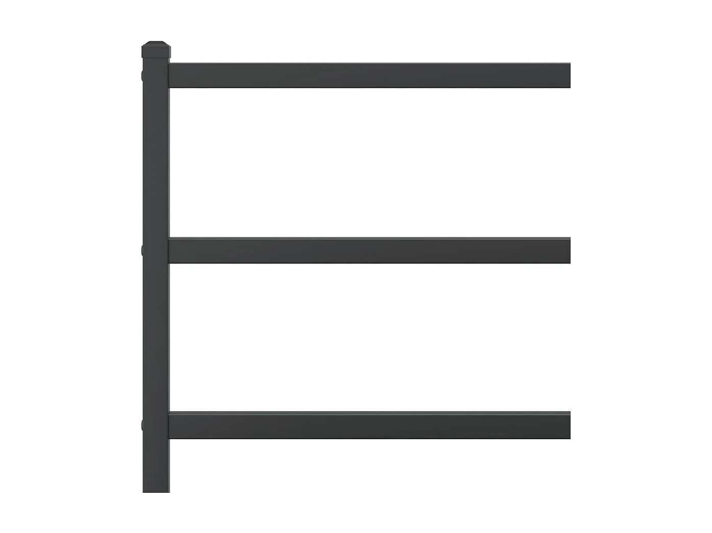 Bedframe met hoofd- en voeteneinde metaal zwart 90x190 cm