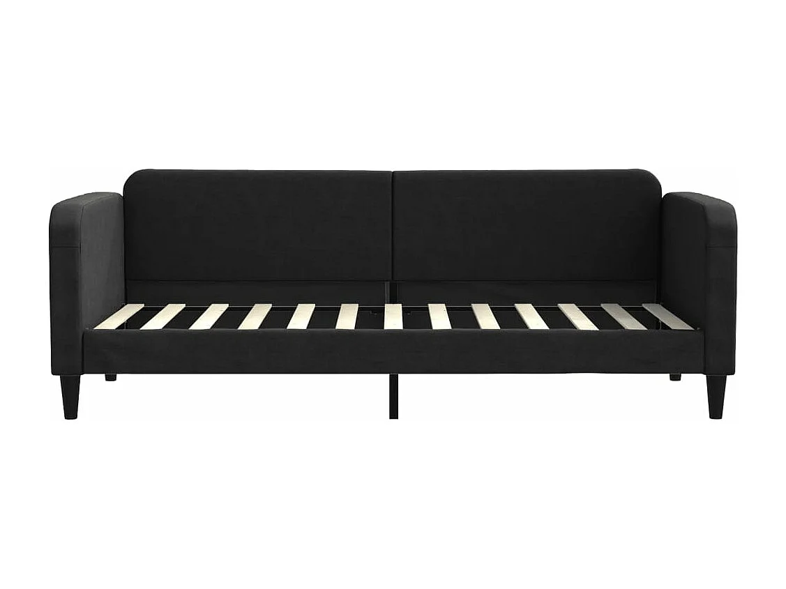 Lit de jour avec gigogne et tiroirs sans matelas noir 80x200 cm