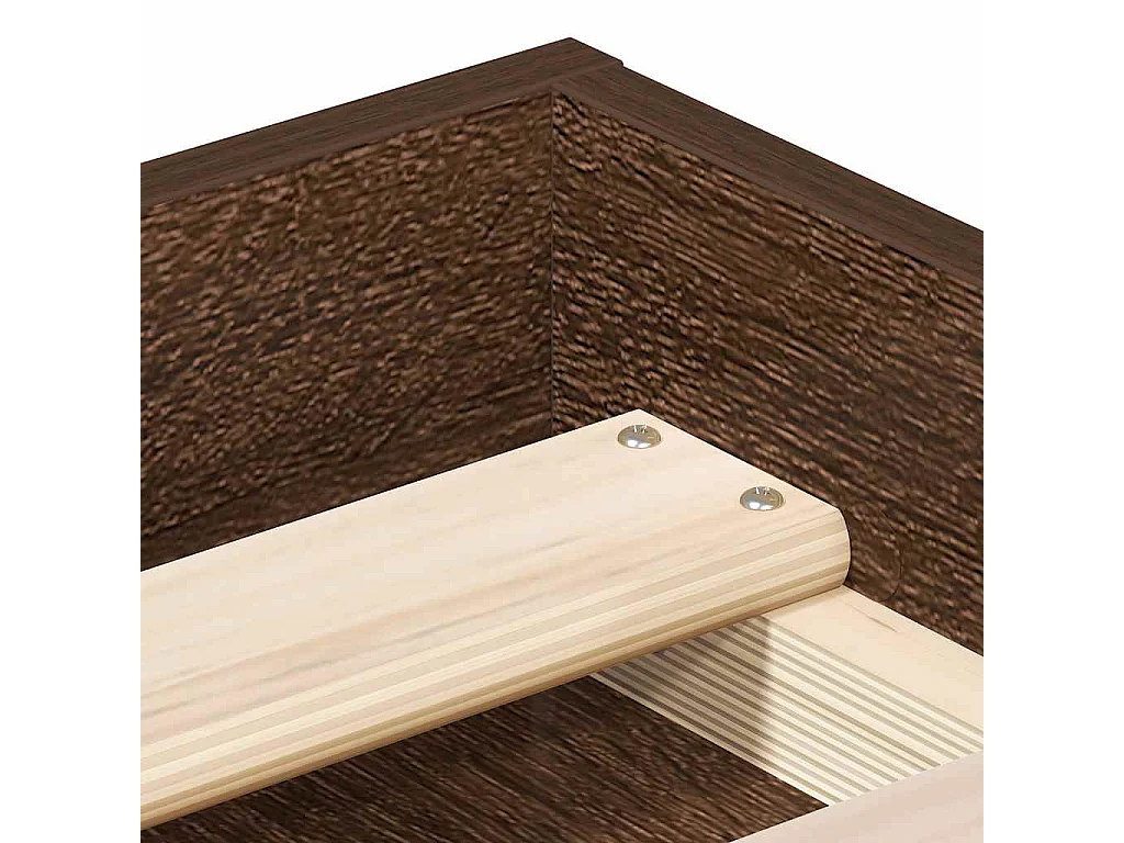 Estrutura de cama king 150x200 cm carvalho castanho