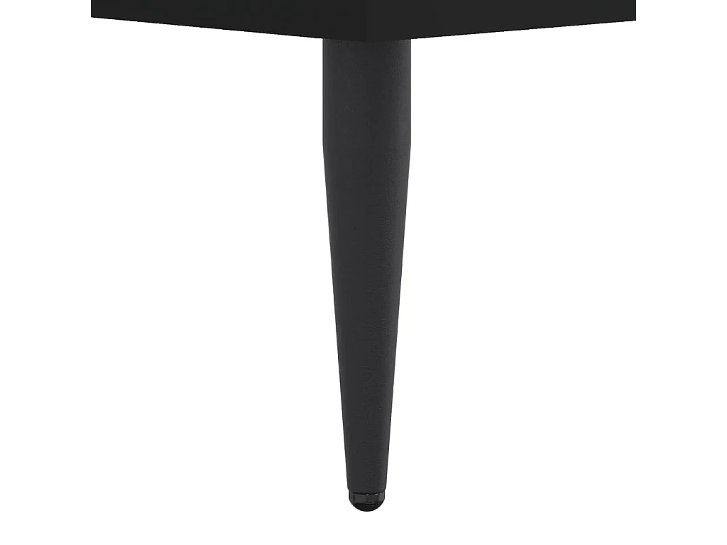 Cadre de lit sans matelas noir 135x190 cm bois d'ingénierie