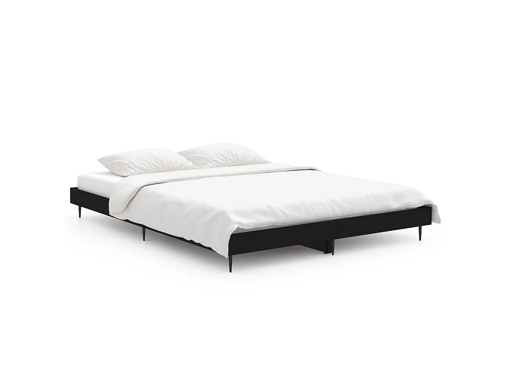 Giroletto Nero 135x190 cm in Legno Multistrato