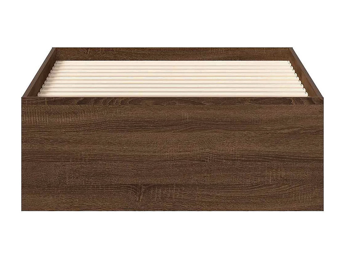 Cadre de lit sans matelas chêne marron 100x200 cm