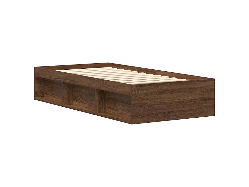 Cadre de lit sans matelas chêne marron 100x200 cm