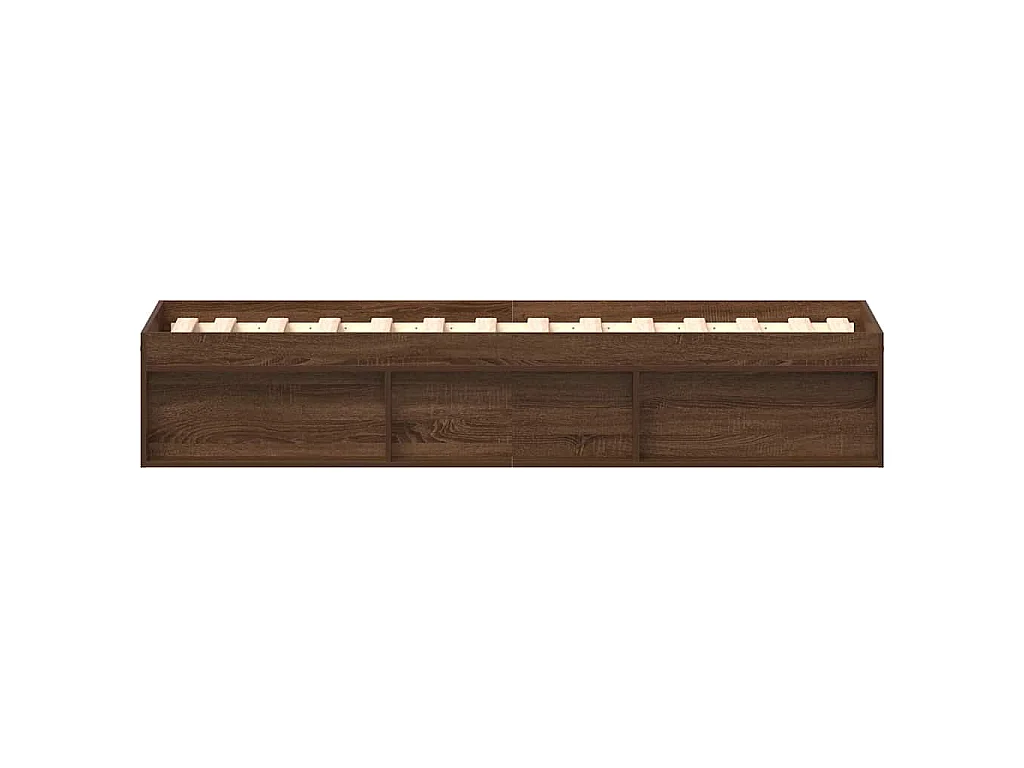 Cadre de lit sans matelas chêne marron 100x200 cm