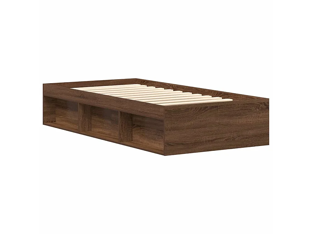 Cadre de lit sans matelas chêne marron 100x200 cm
