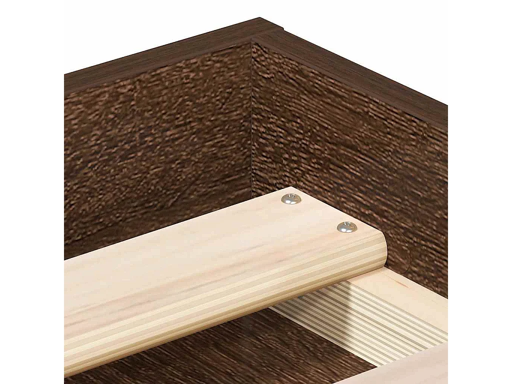 Cadre de lit sans matelas chêne marron 100x200 cm