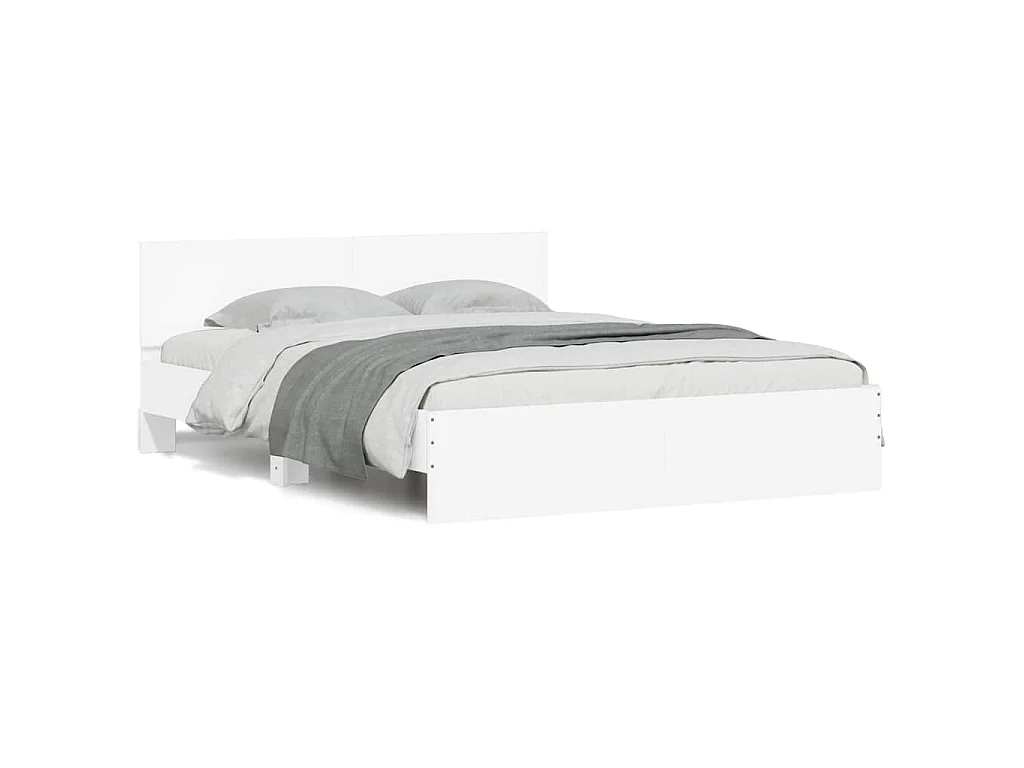 Cadre de lit sans matelas blanc 140x200 cm