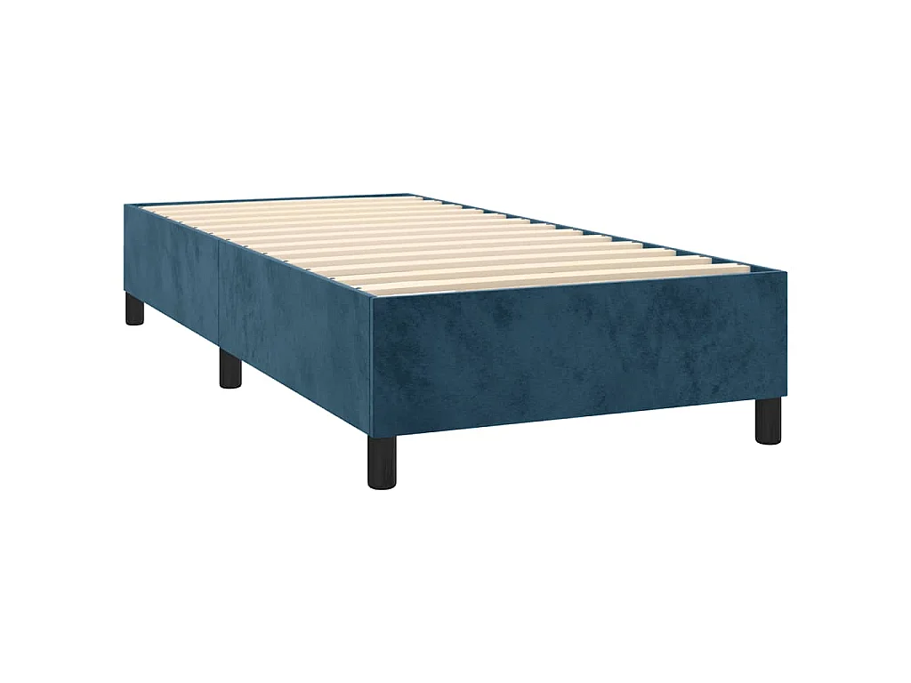 Boxspring met matras en LED fluweel donkerblauw 80x200 cm