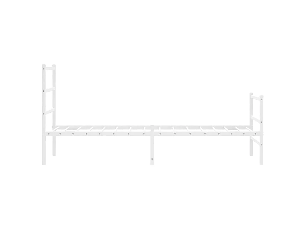 Giroletto con Testiera e Pediera Metallo Bianco 80x200 cm