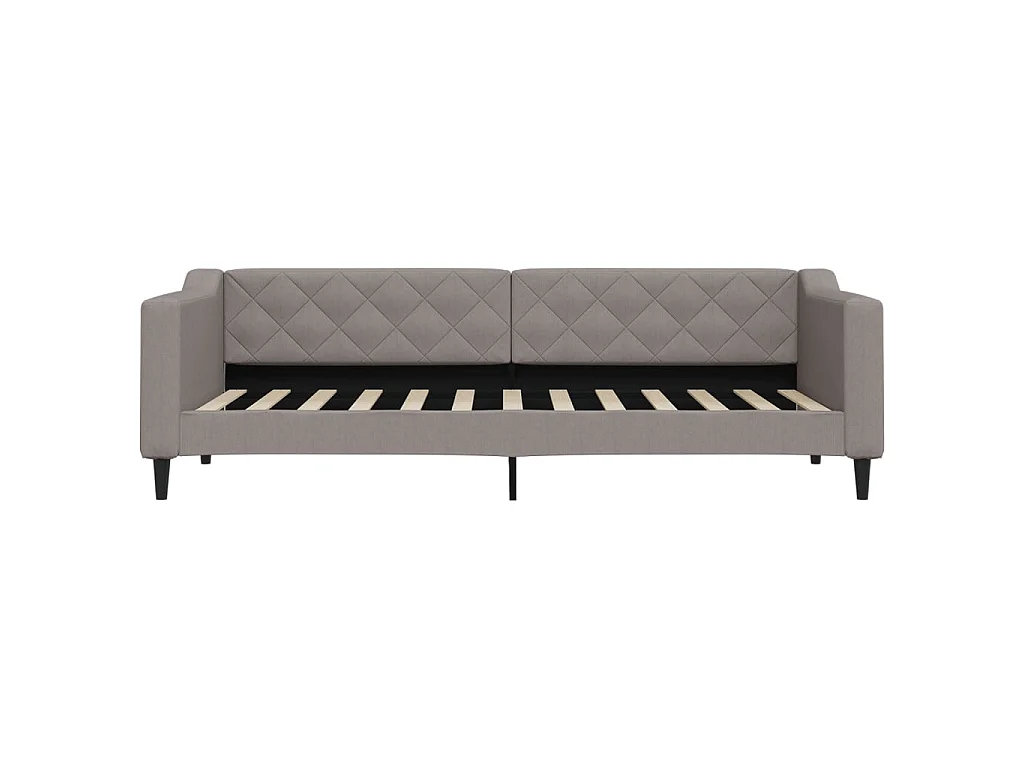 Lit de jour avec matelas taupe 80x200 cm tissu