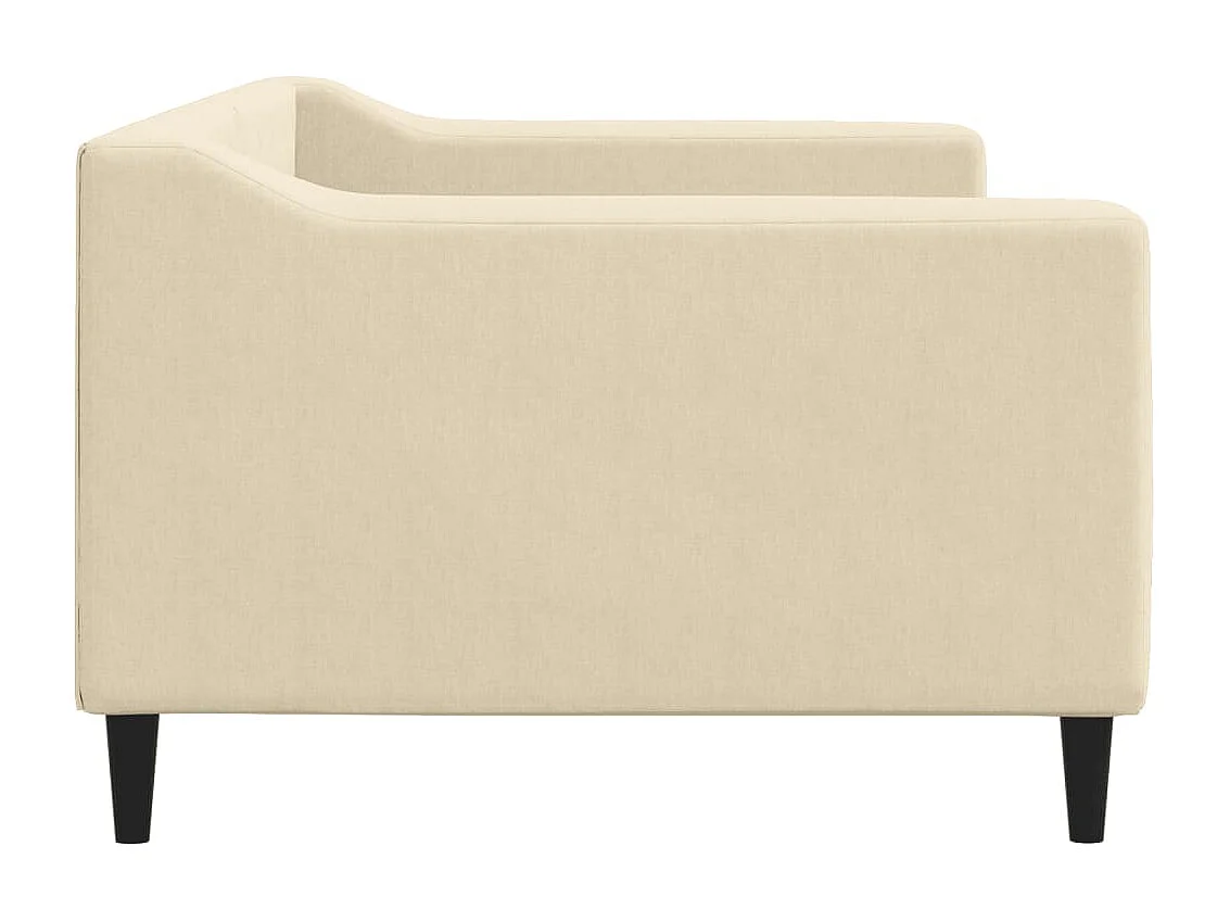 Lit de repos sans matelas crème 90x200 cm tissu