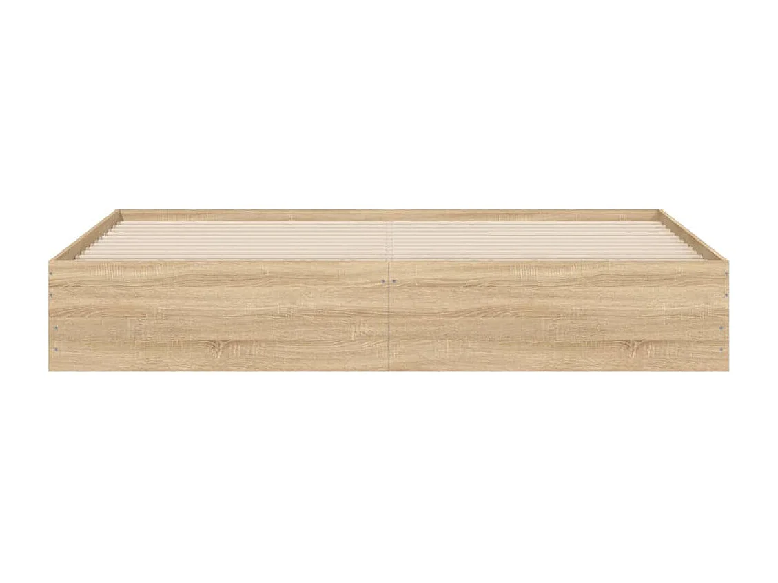 Cadre de lit avec tiroirs sans matelas chêne sonoma 180x200 cm
